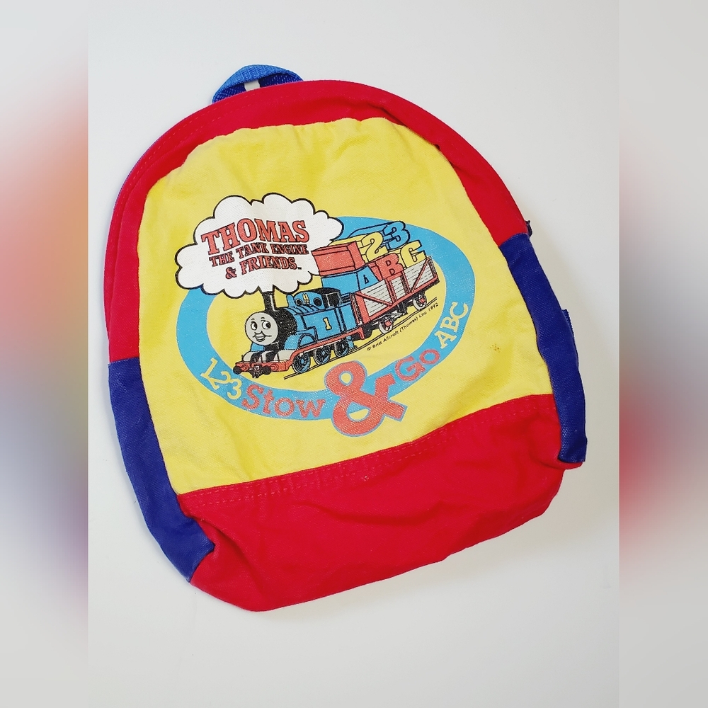 Vintage Thomas The Tank Engine & Friends 123 Stow & Go Kid's Backpack 1992
